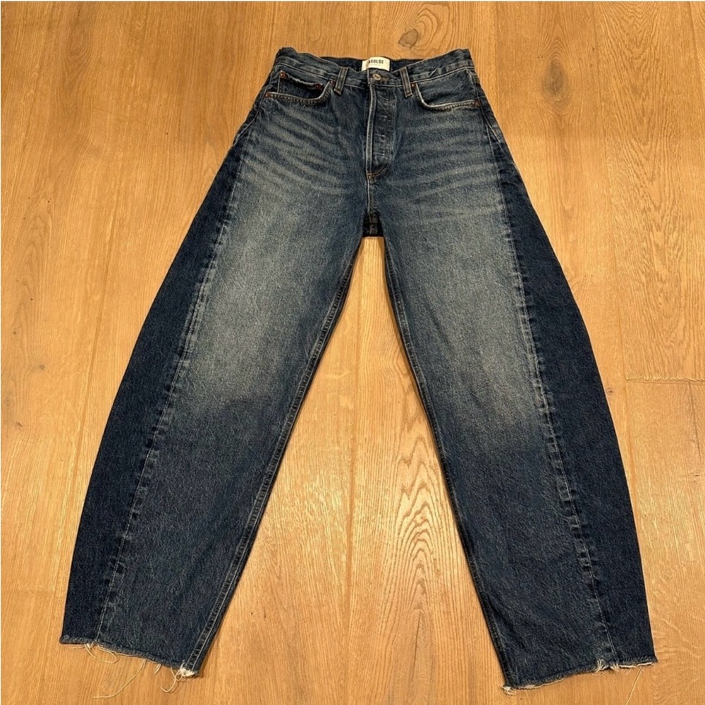 AGOLDE Luna Raw Hem Jeans in Split